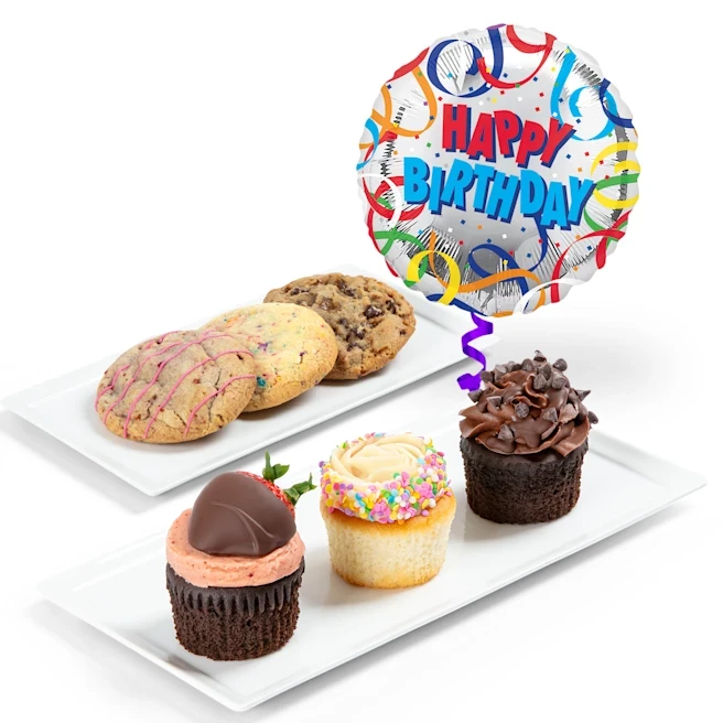 Cupcakes, Cookies, & Balloon Gift Set